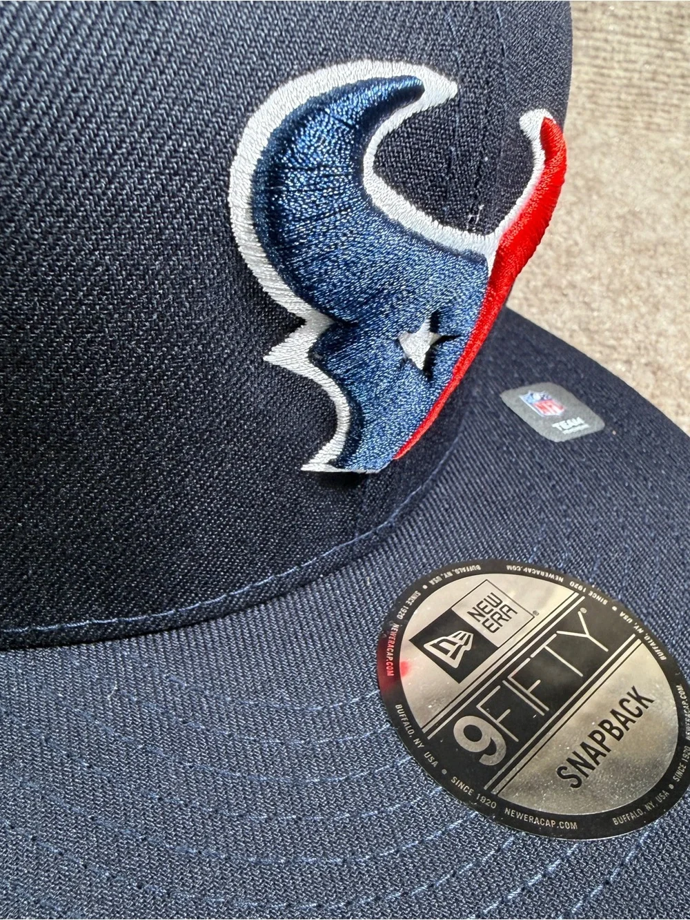 Houston Texans Hat New Era 9Fifty Navy Snapback Flat Bill Basic Essentials NWT